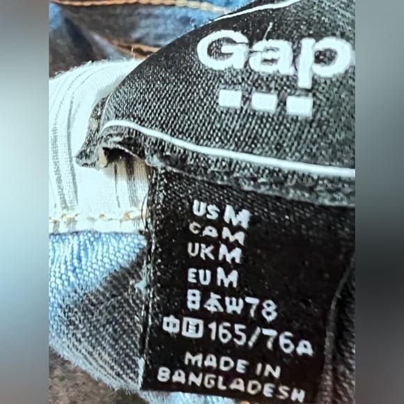 GAP Women's Carpenter Distressed Denim Bib Suspender Style Overalls, Sz Med - Picture 9 of 15